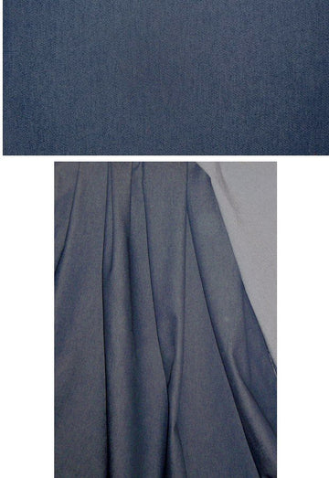 stretch cotton blend denim - blue-black