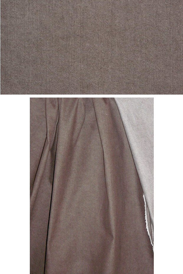 stretch cotton blend denim - dark coffee 1.75 yds