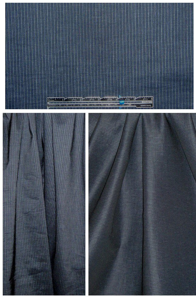 The0ry indigo stripe vertical stretch denim 1.66 yds