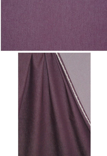 stretch cotton blend denim - deep plum 1.33 yds