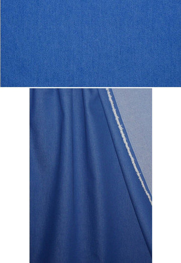 stretch cotton blend denim - cobalt 1.875 yds