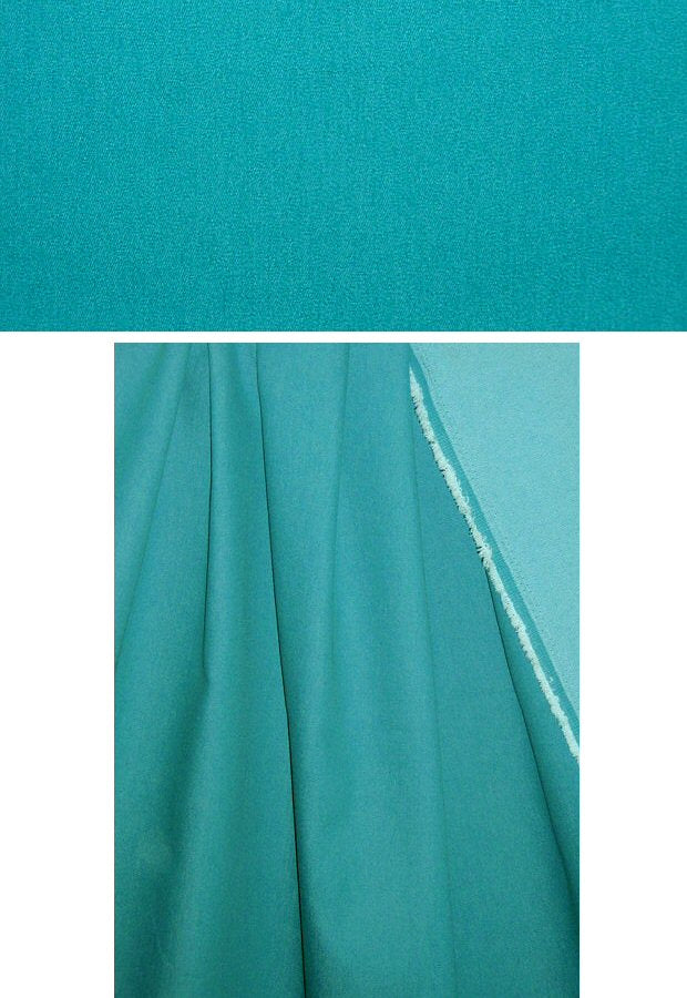 stretch cotton blend denim - teal