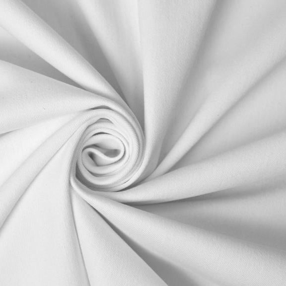 stretch cotton blend denim - optic white