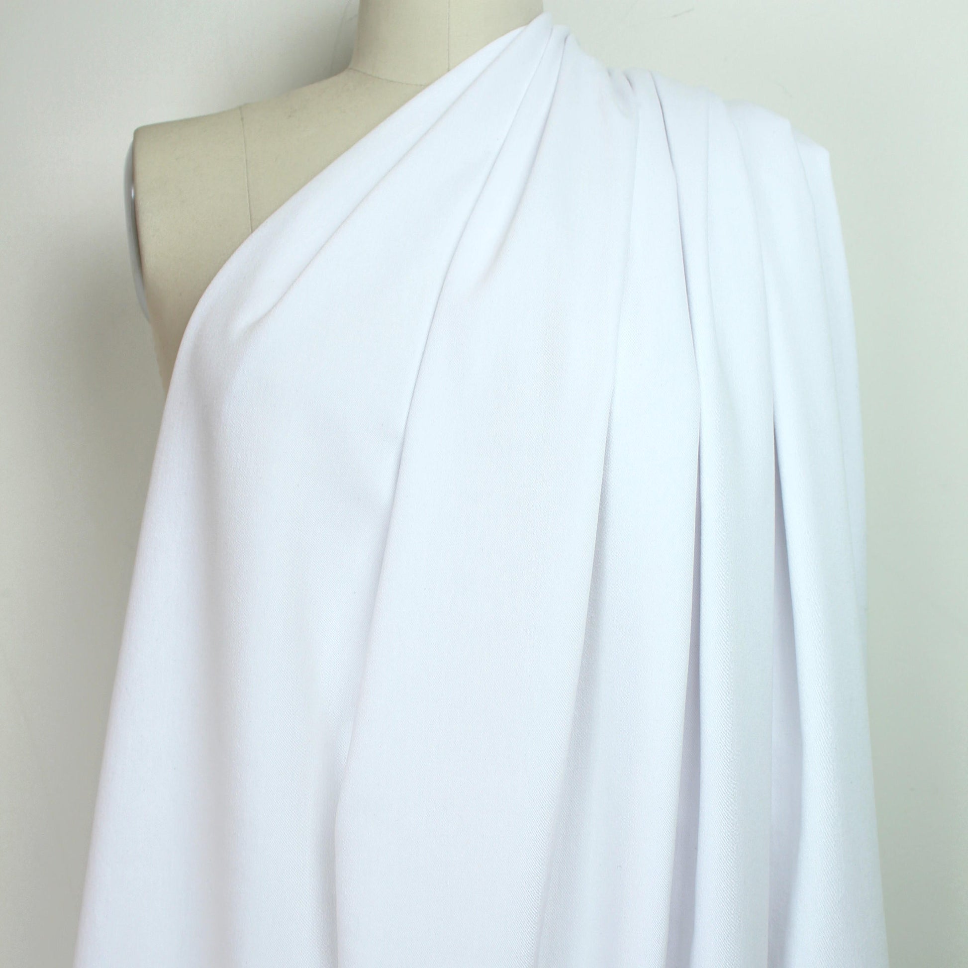 stretch cotton blend denim - optic white