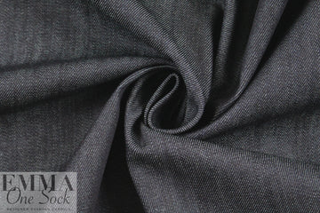 designer dark blue twill weave stretch denim 1.625 yd
