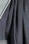 designer dark blue twill weave stretch denim 2.5 yd