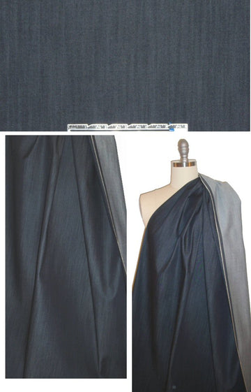 French dark blue cotton/lyocell stretch denim