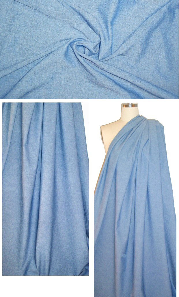NY designer medium blue chambray denim