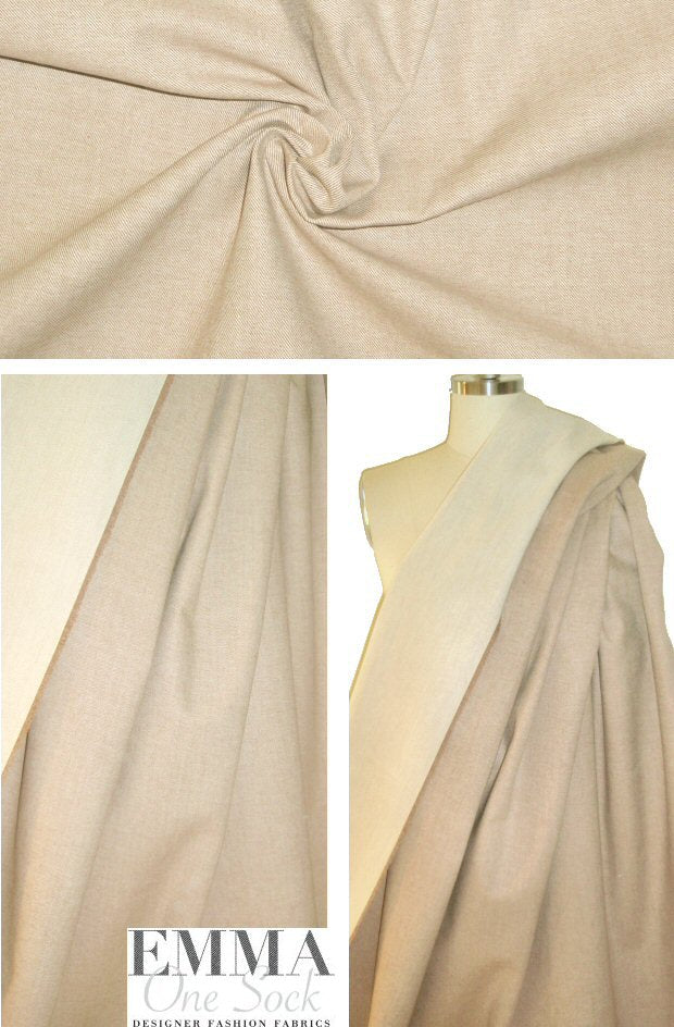 Italian heavy weight denim - sandy tan