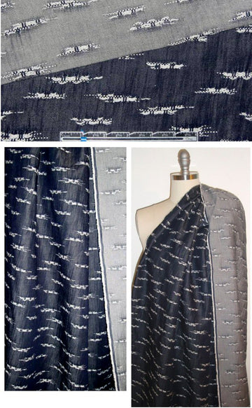 NY designer 'organized chaos' cotton blend denim