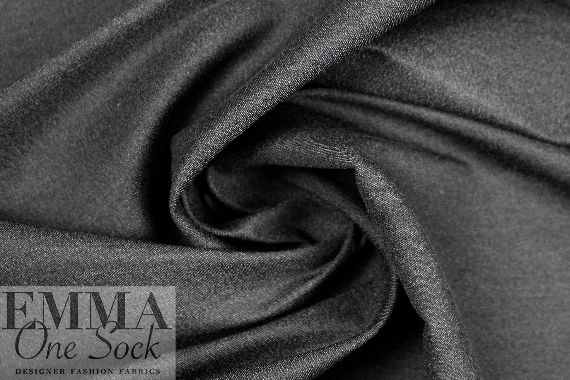 CA designer bengaline denim-look stretch woven - off black 1.75 yds