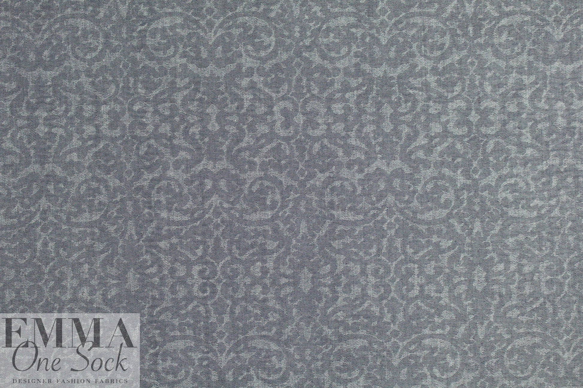 Italian jacquard weave stretch denim - scroll