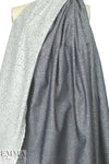 Italian jacquard weave stretch denim - scroll 1.75 yd