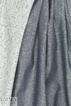 Italian jacquard weave stretch denim - scroll 1.75 yd