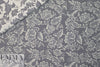 Italian jacquard weave stretch denim - flower