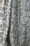Italian jacquard weave stretch denim - flower 1.75 yds