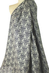 Italian jacquard weave stretch denim - medallion 1.625 yd