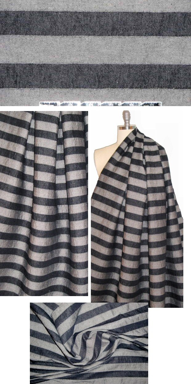 The0ry Italian cotton denim jacquard stripe