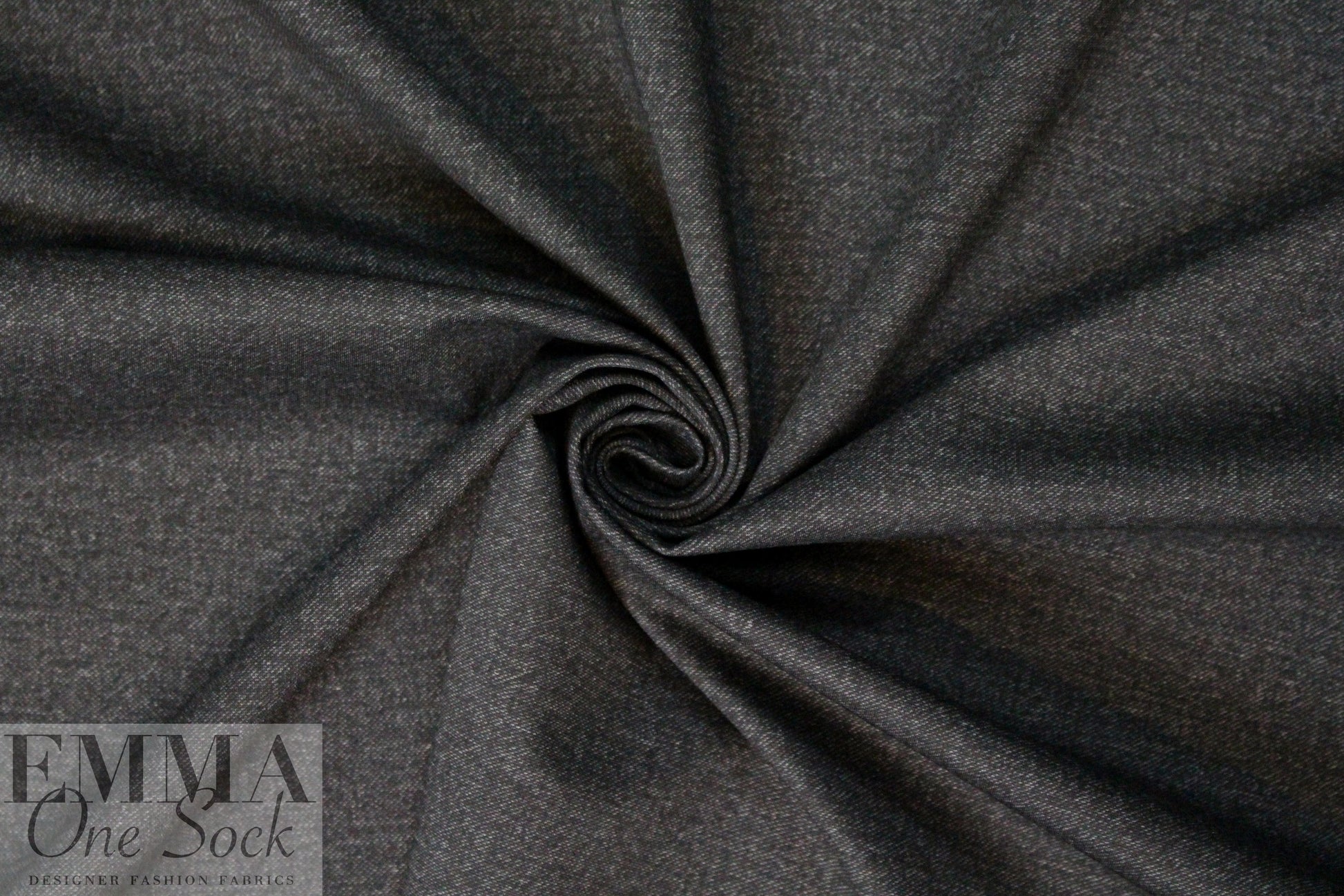 4-way stretch rayon blend ponte - black denim 2.125 yd