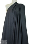 4-way stretch rayon blend ponte - black denim