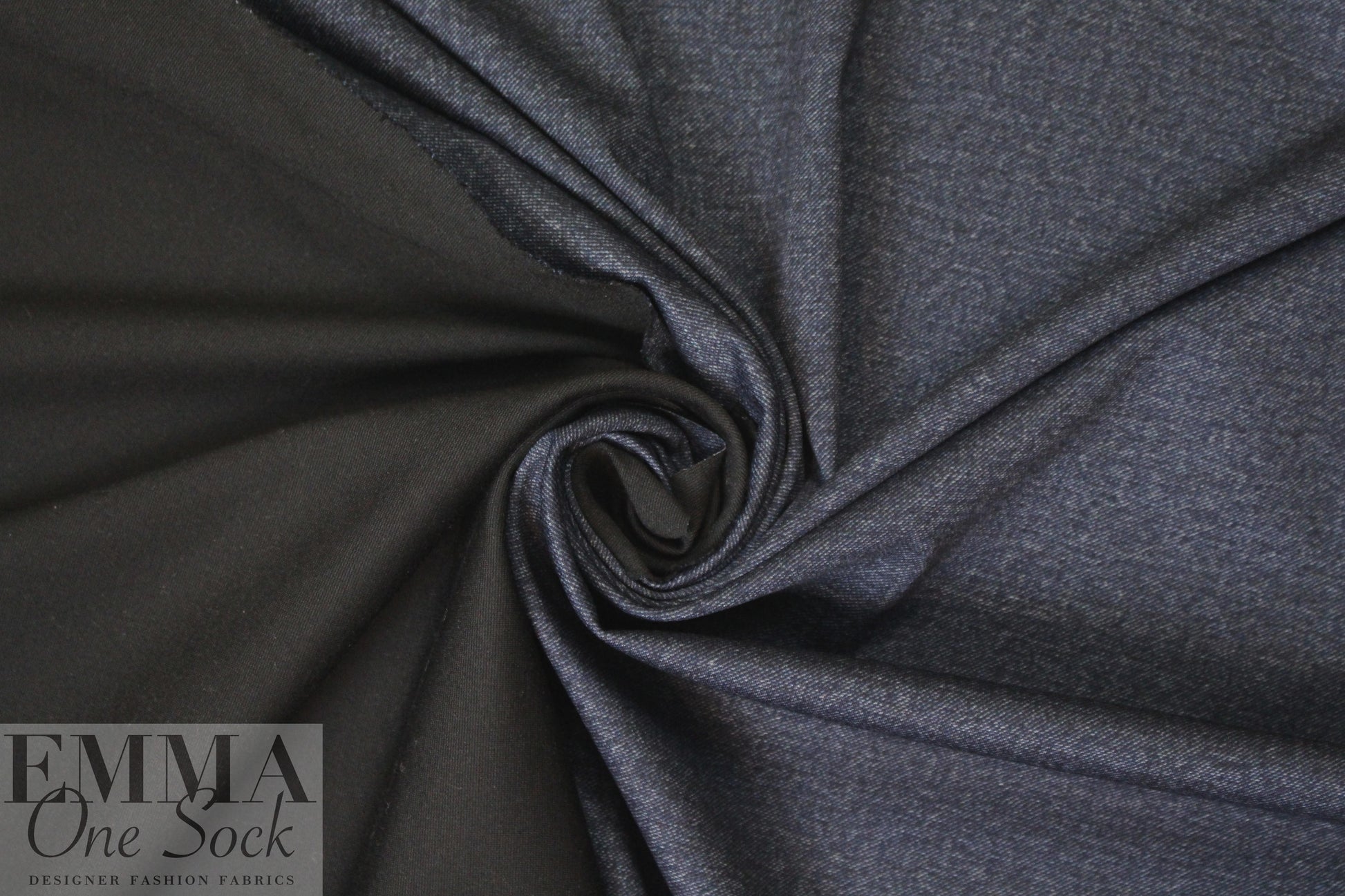 4-way stretch rayon blend ponte - denim