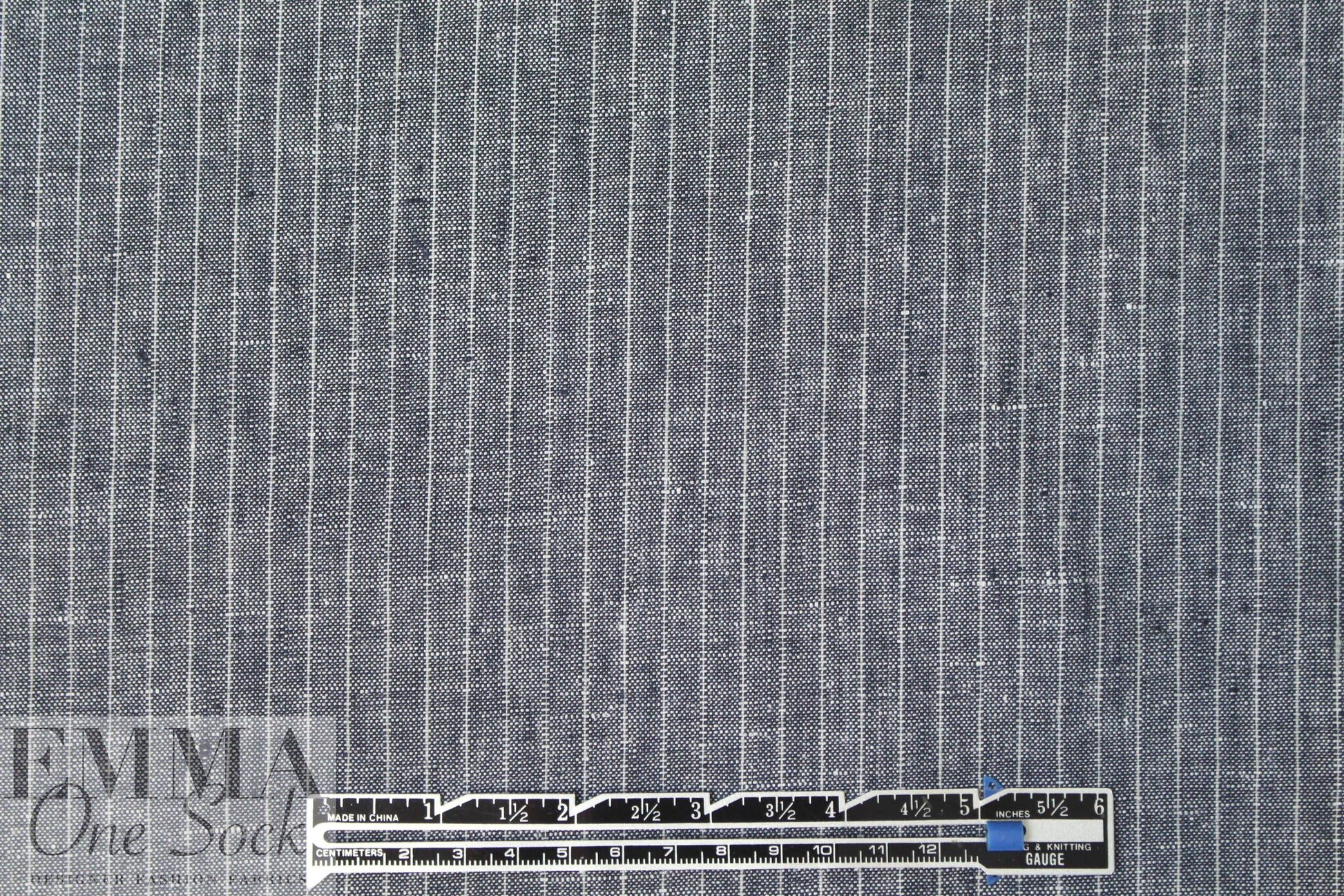 Generati0n Love cotton/linen denim stripe woven 1.75 yd