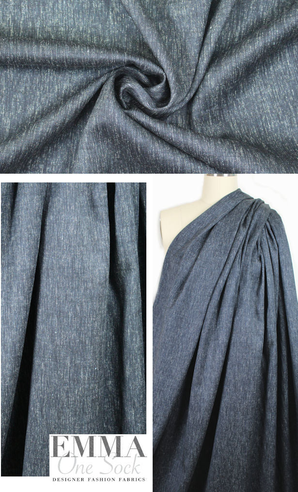 NY designer denim-look viscose/cotton stretch woven