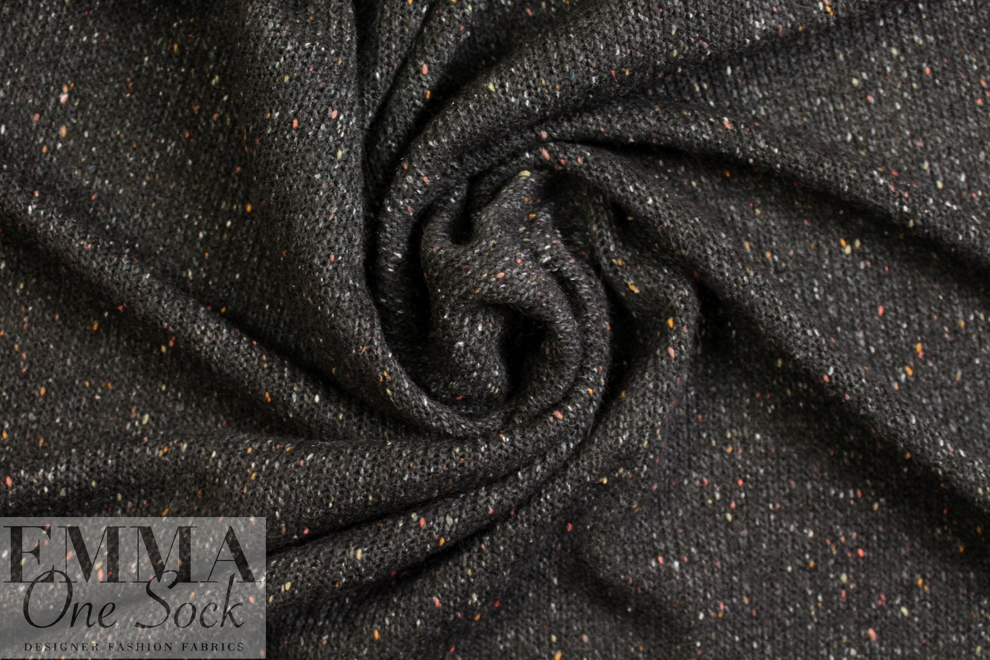 tweedy, speckled sweater knit - peat 2.875 yds