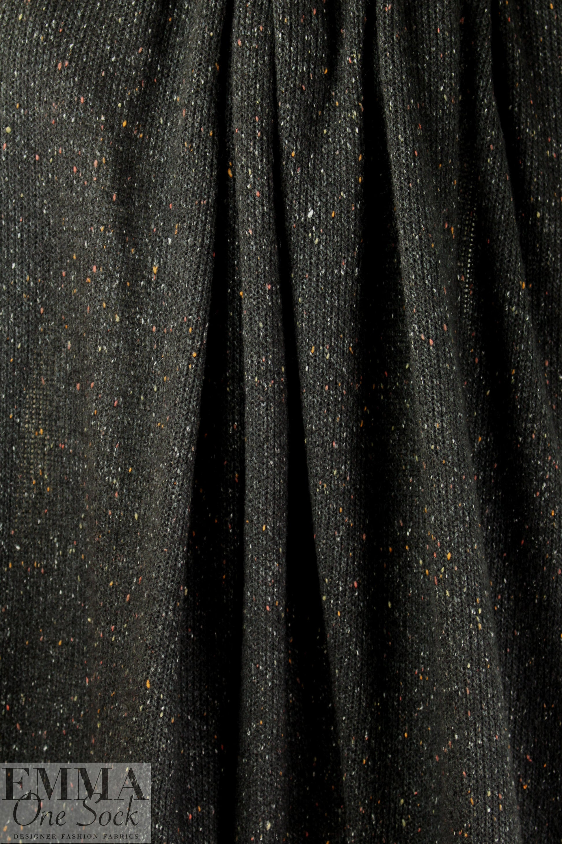 tweedy, speckled sweater knit - peat 1.33 yds