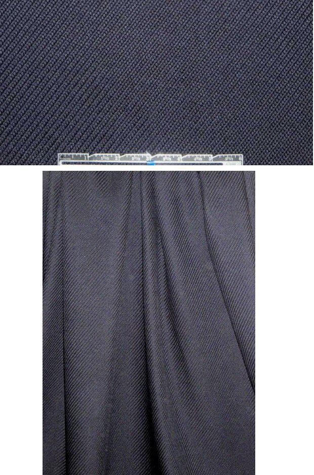 Ca1vin K1ein dark navy cotton/silk fancy weave 1.75 yds