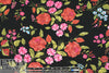 Italian digital viscose knit - botany on black