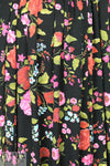 Italian digital viscose knit - botany on black 1.625 yd