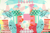 French digital viscose knit panel - cubist, illustrated