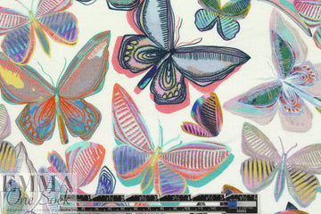 Italian digital viscose knit - deco butterflies