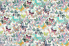 Italian digital viscose knit - deco butterflies