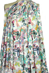 Italian digital viscose knit - deco butterflies
