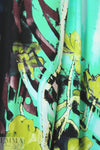Italian digital viscose panel knit - mint/kiwi/blue