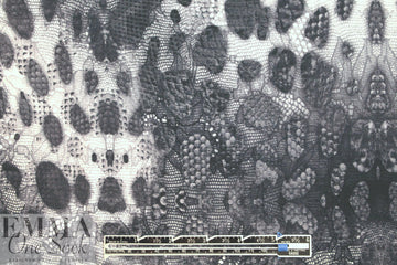 Italian digital viscose knit - slate cellular abstract