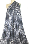 Italian digital viscose knit - slate cellular abstract