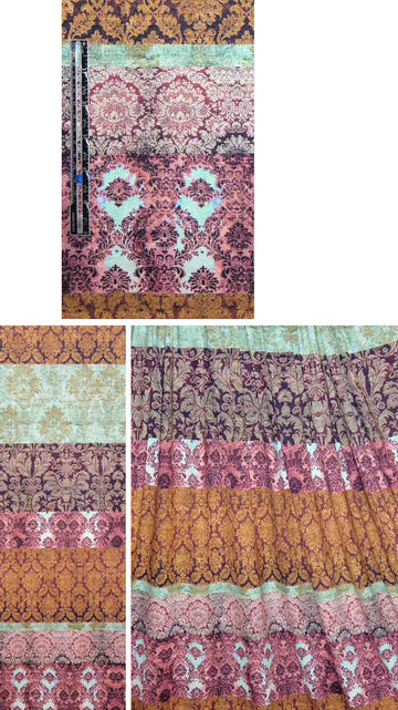 French weathered scrollwork stripe digital knit 1.95 yd