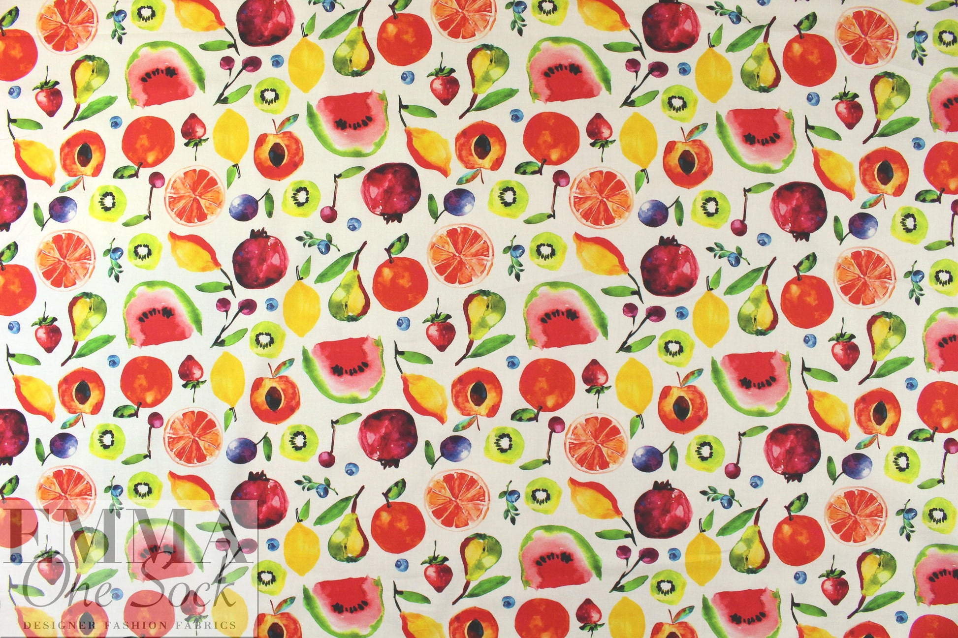 summer fruits lightweight cotton lawn 1.875 yds