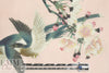 100% linen digital print - cherry blossoms