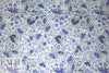 100% linen digital print - porcelain blue flowers .75 yds