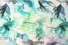 100% linen digital print - aquaflora 1.75 yds