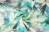 100% linen digital print - aquaflora