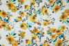 100% linen digital print - citrus rose 1 yard