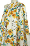 100% linen digital print - citrus rose 1.75 yd