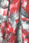 100% linen digital print - brushstroke abstract