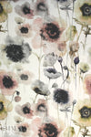 100% linen digital print - poppy art 2.25 yds