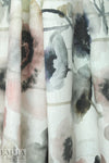 100% linen digital print - poppy art .75 yds